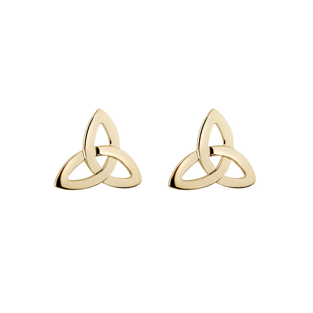 14K Gold Trinity Knot Stud Earrings