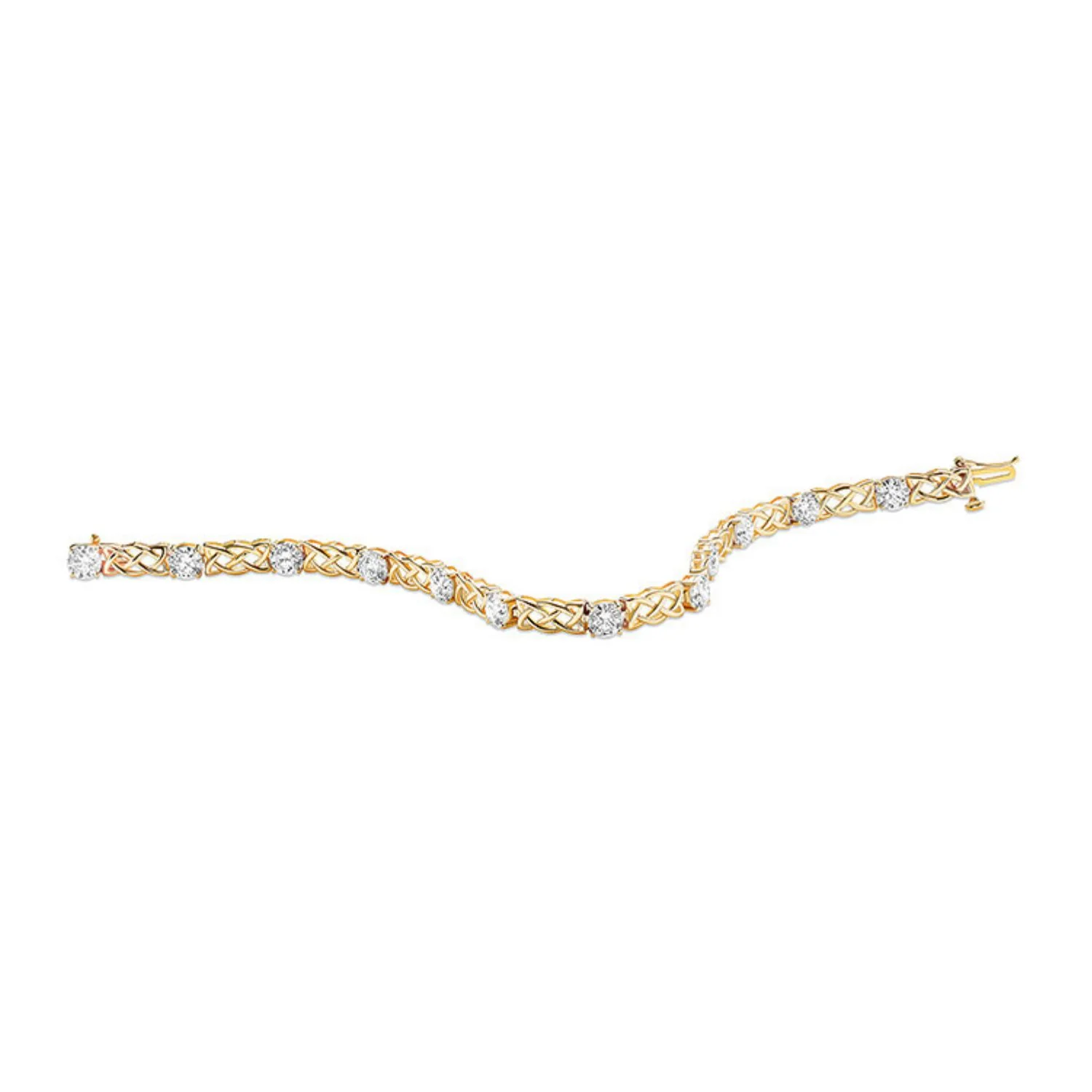 14K Lab Diamond Celtic Bracelet - Image 2