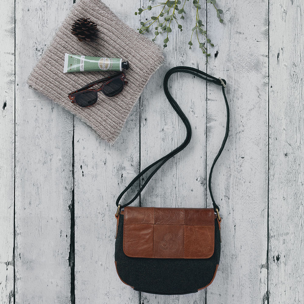 Aran Tweed & Leather Handbag