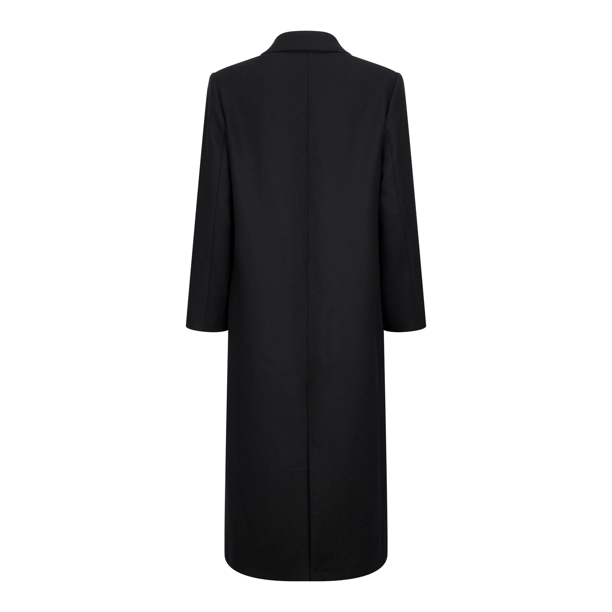 Black Twill Niamh Double Breasted Coat - Image 4