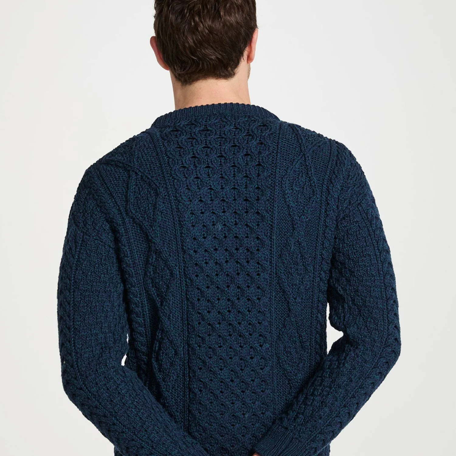 Blackwatch Unisex Classic Crew Neck Aran Sweater - Image 2