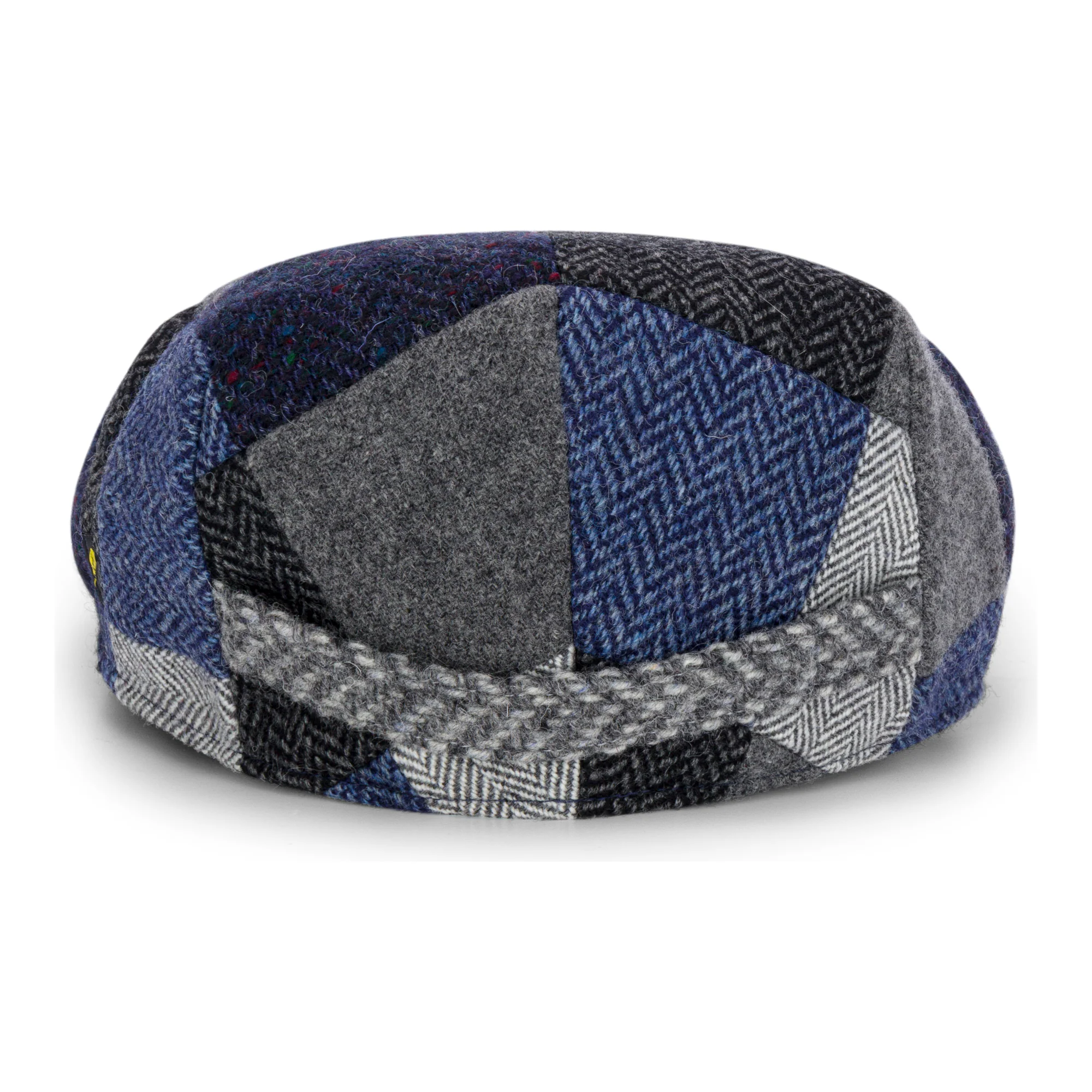 Blue Patchwork Dubliner Flat Cap - Image 3