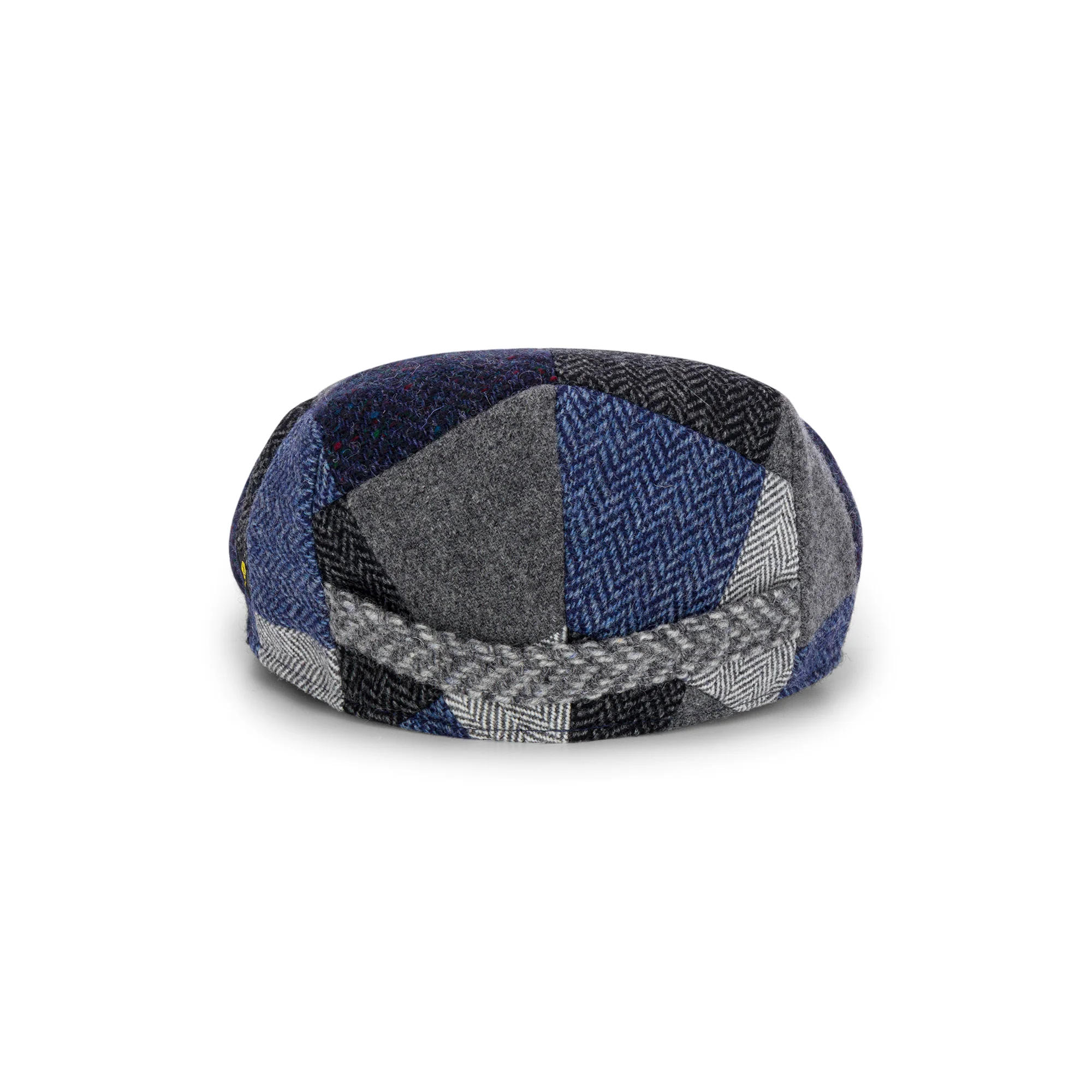 Blue Patchwork Dubliner Flat Cap - Image 4