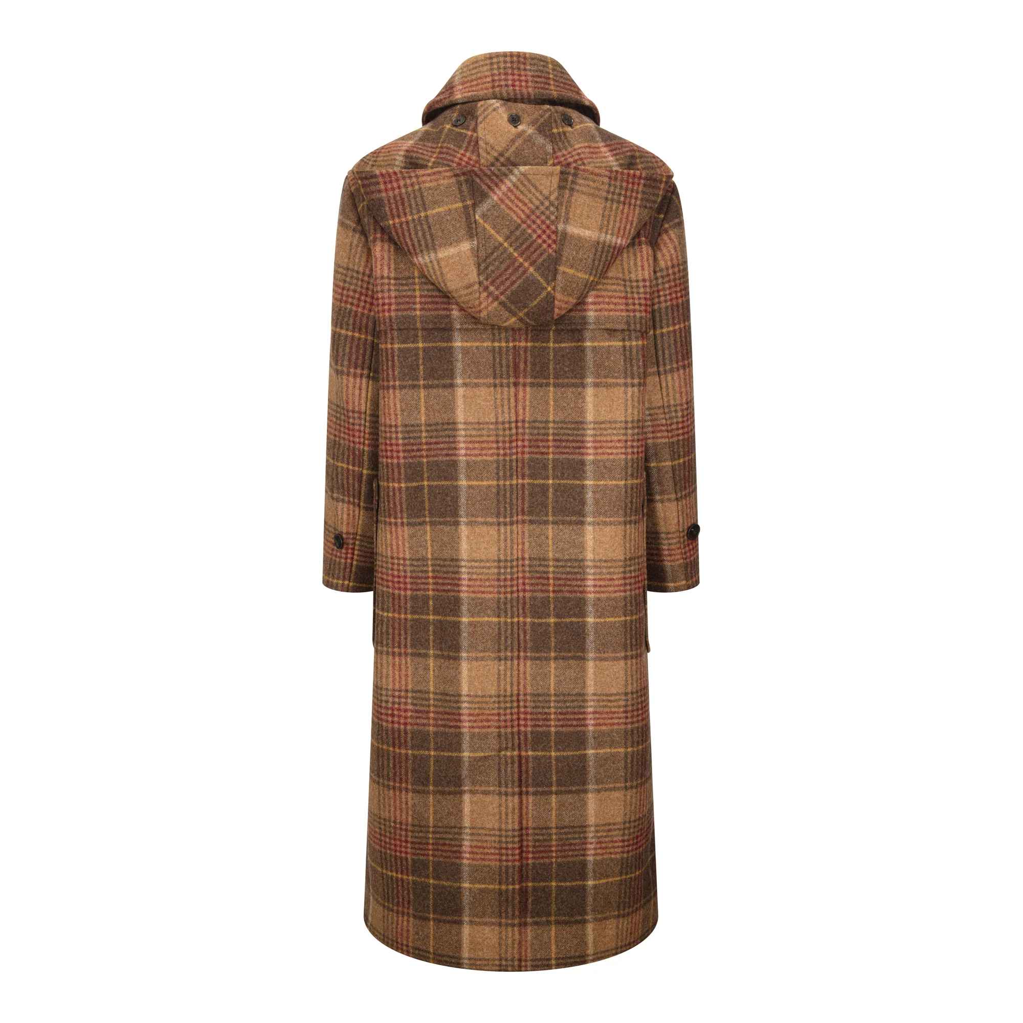 Camel & Red Check Caitlin Duffle Coat - Image 9