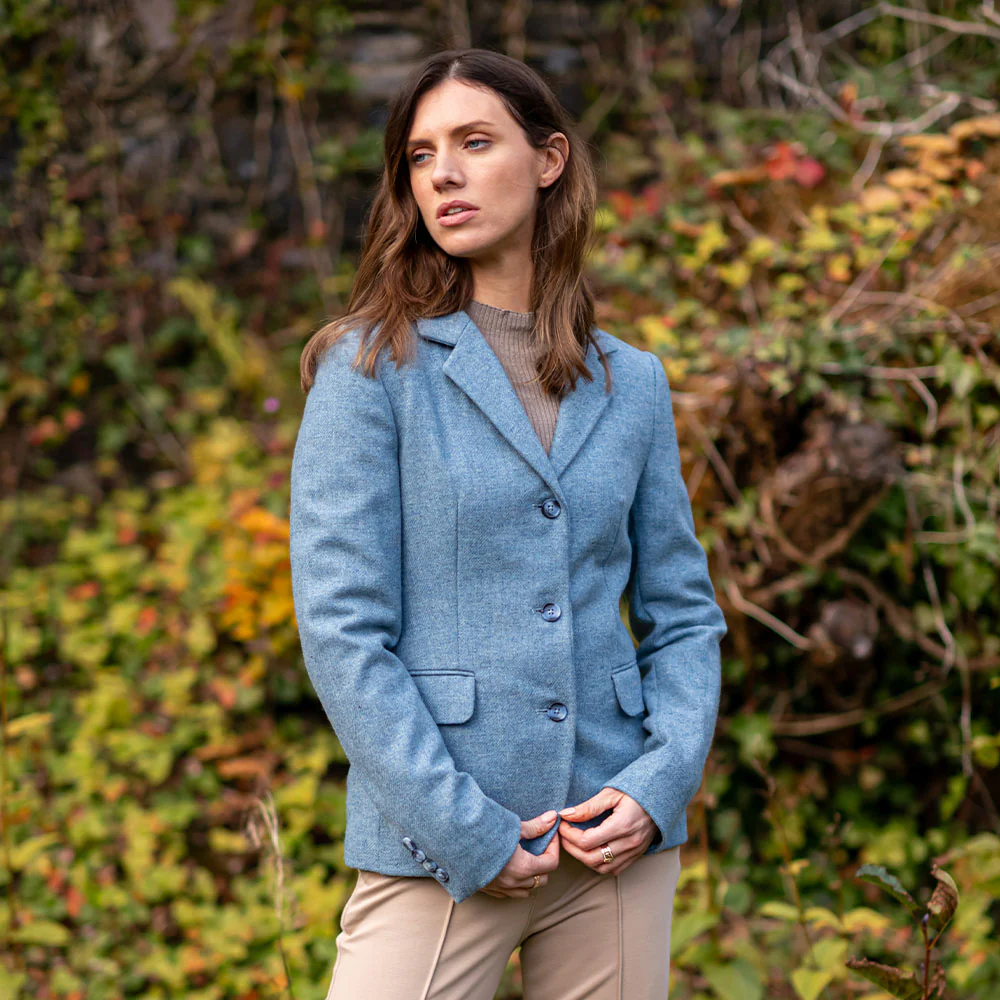 Dusty Blue Orla Donegal Tweed Jacket - Image 4