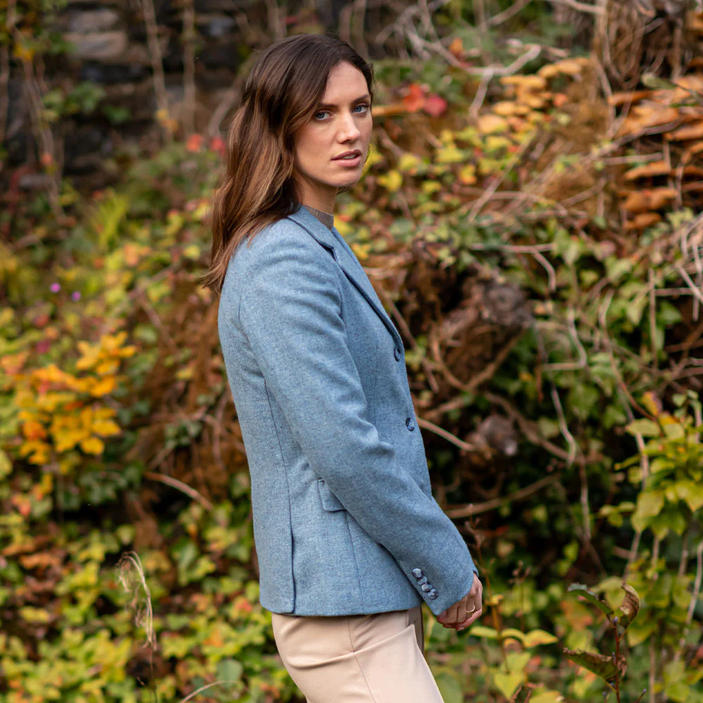 Dusty Blue Orla Donegal Tweed Jacket - Image 6