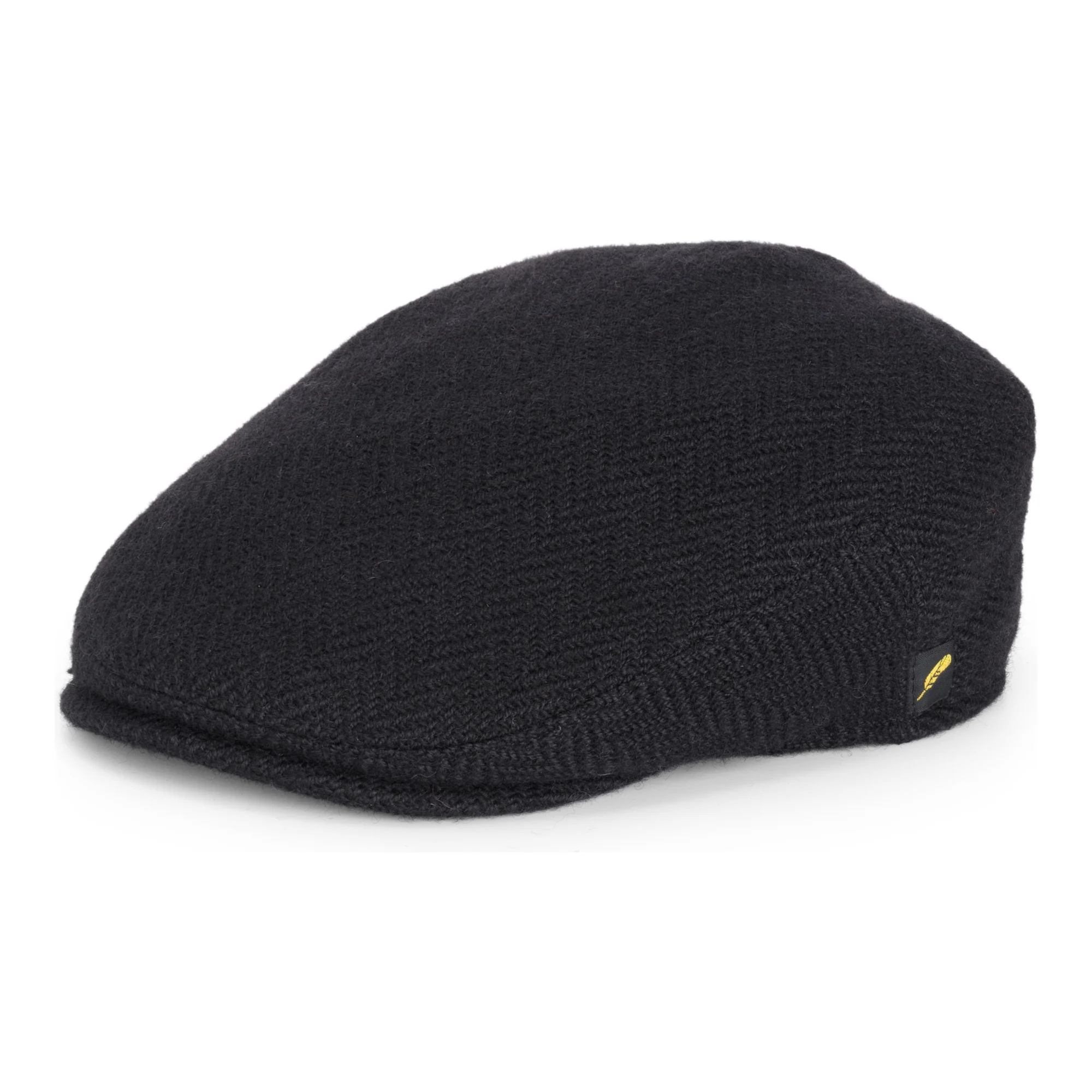 Black Herringbone Dubliner Flat Cap - Image 3