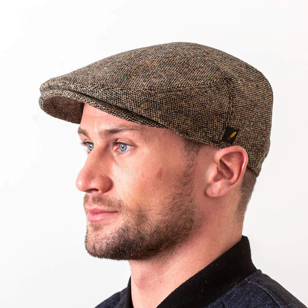 Brown Salt and Pepper Dubliner Flat Cap - Image 5