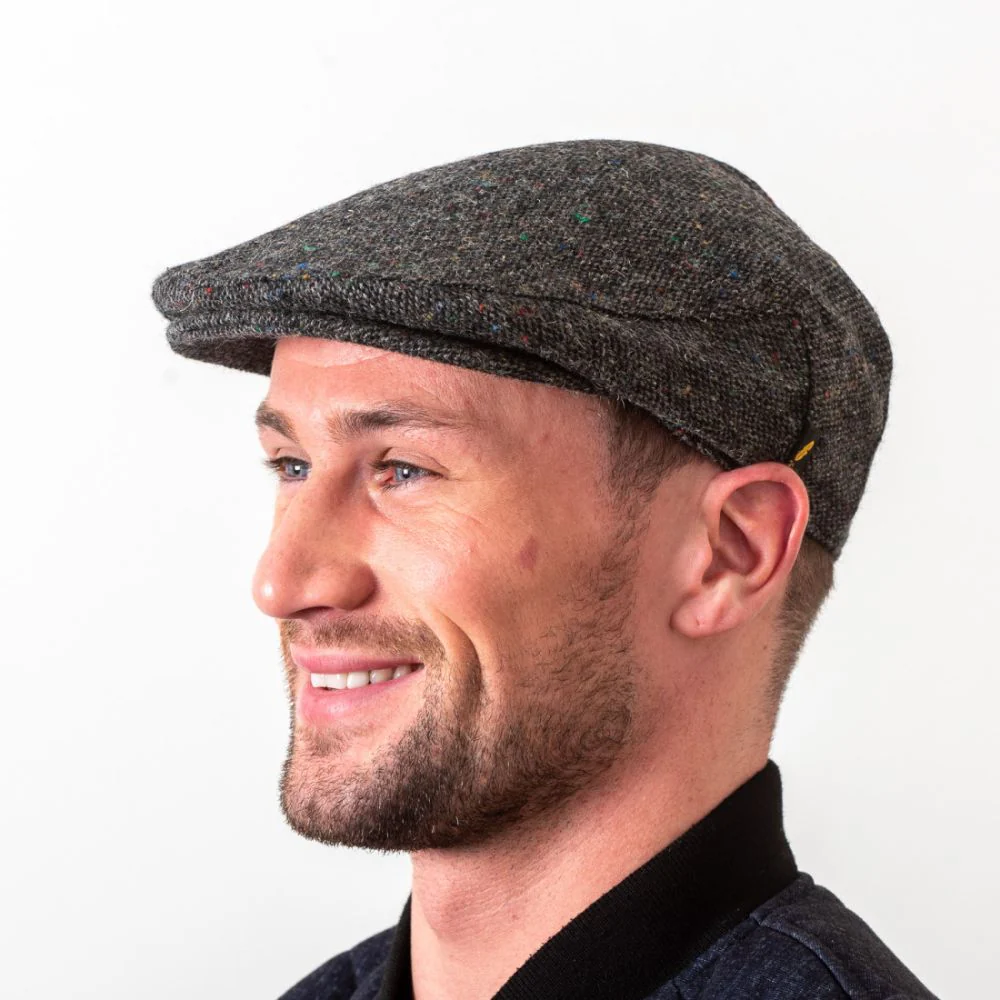 Charcoal Salt & Pepper Dubliner Flat Cap - Image 5
