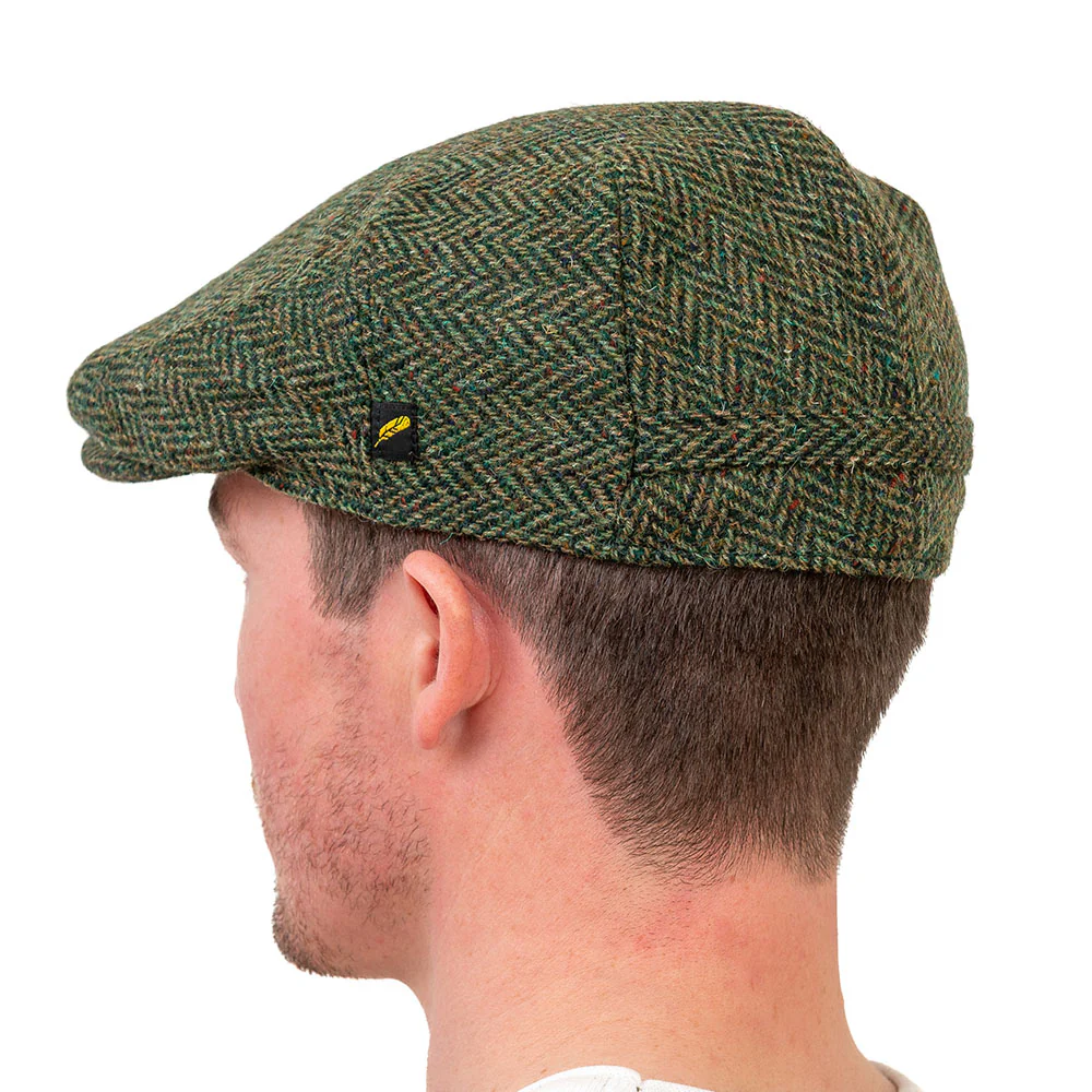 Green Herringbone Dubliner Flat Cap - Image 5