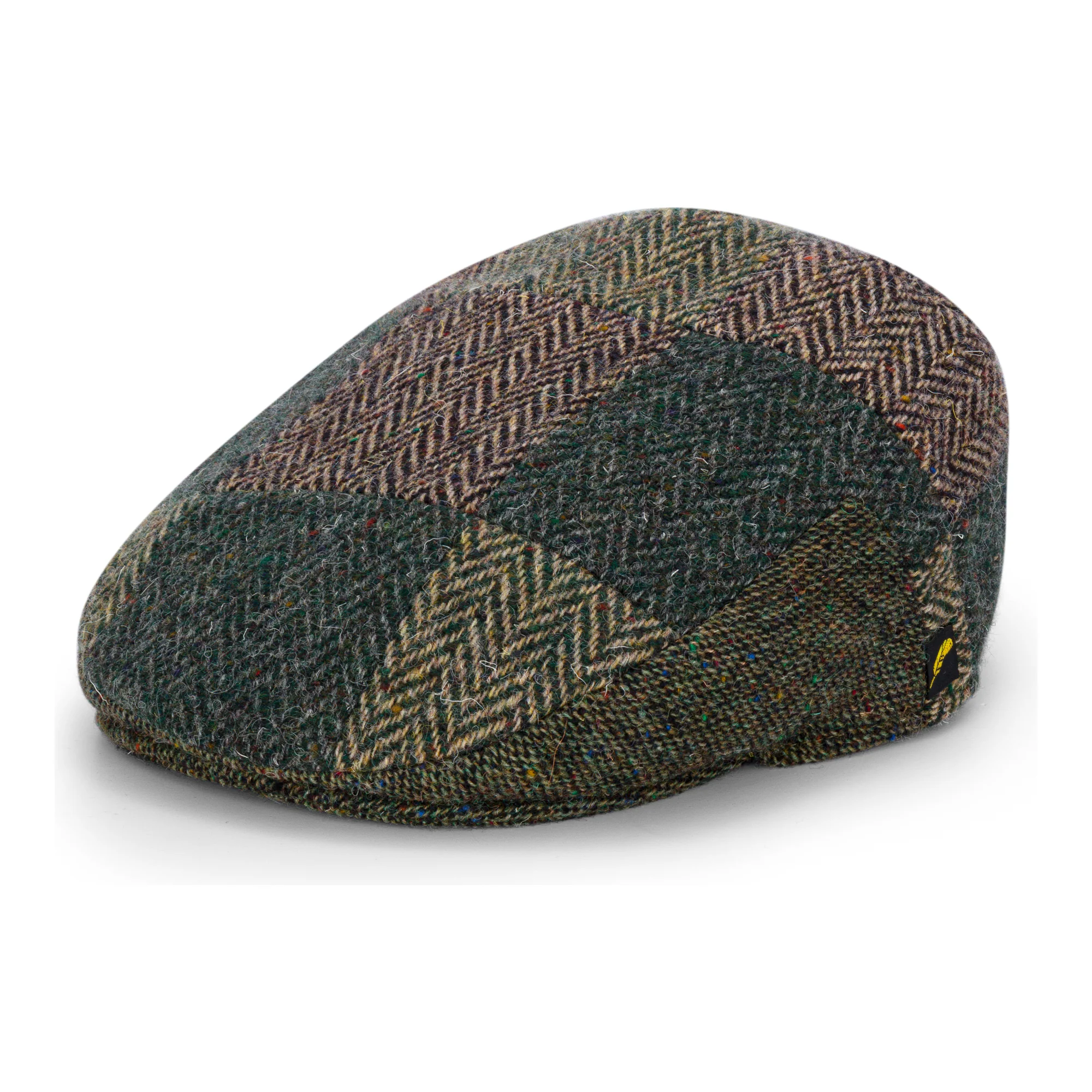 Green Patchwork Dubliner Flat Cap - Image 5