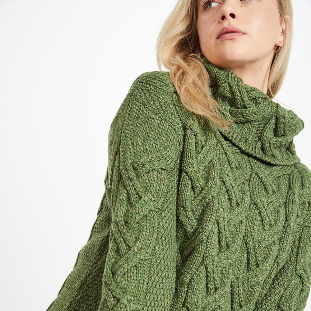 Green Supersoft Polo Neck Sweater - Image 2
