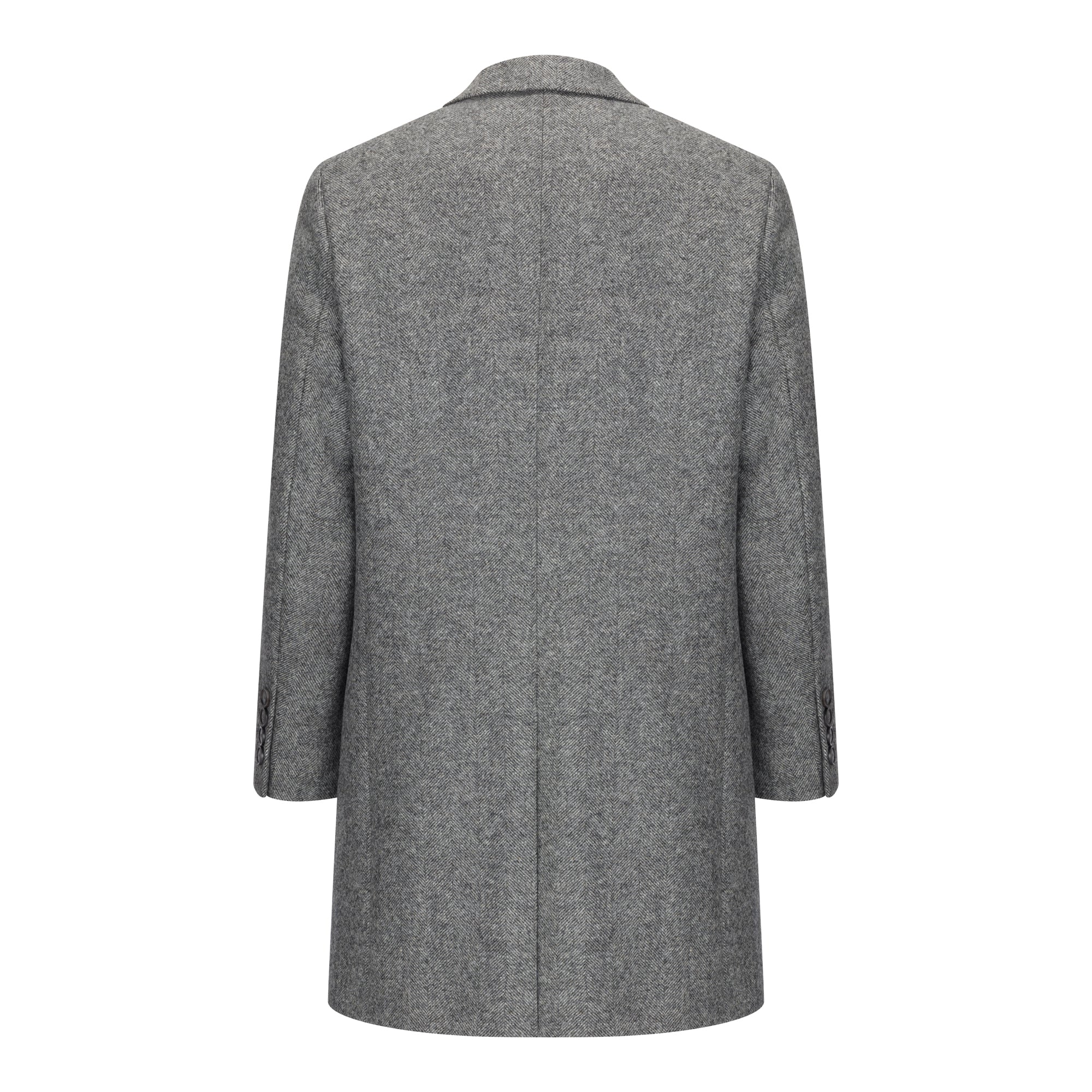 Grey Herringbone Andrew Irish Tweed Coat - Image 6