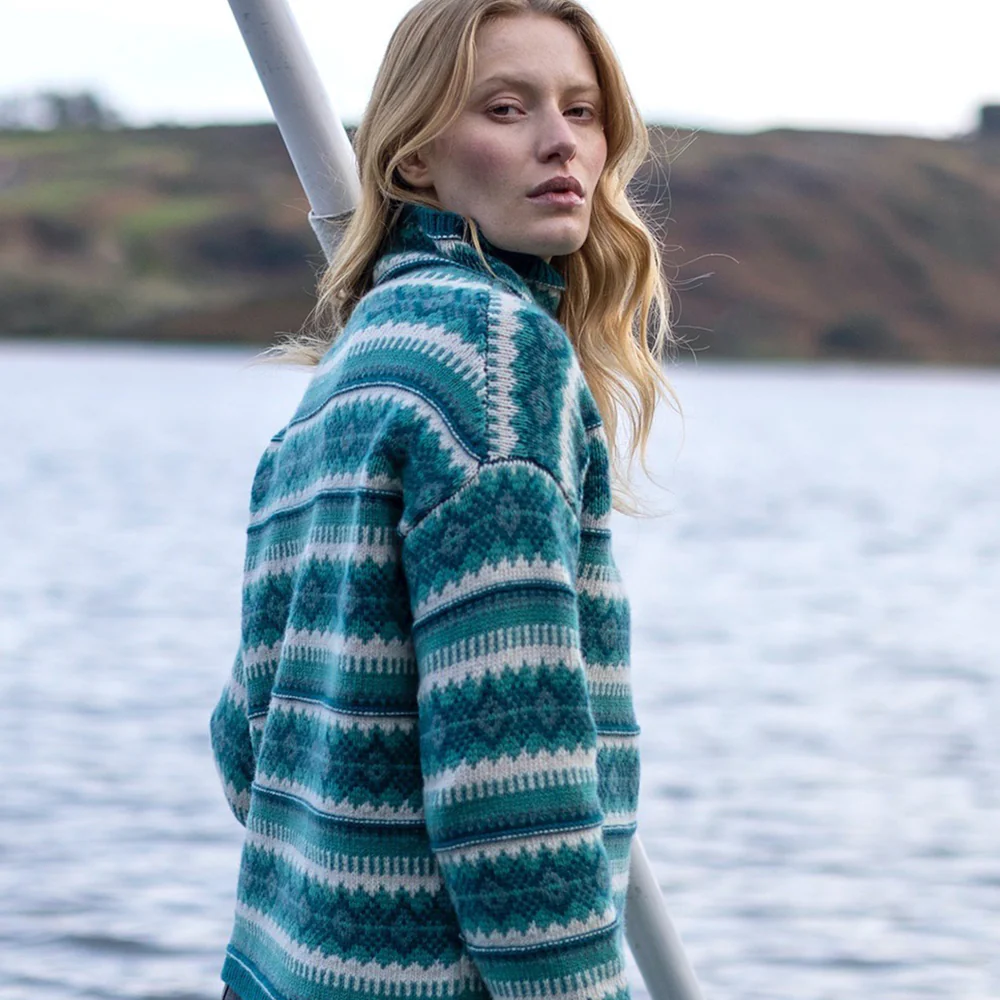 Into the Woods, Fairisle Funnel Neck Sweater - Image 4