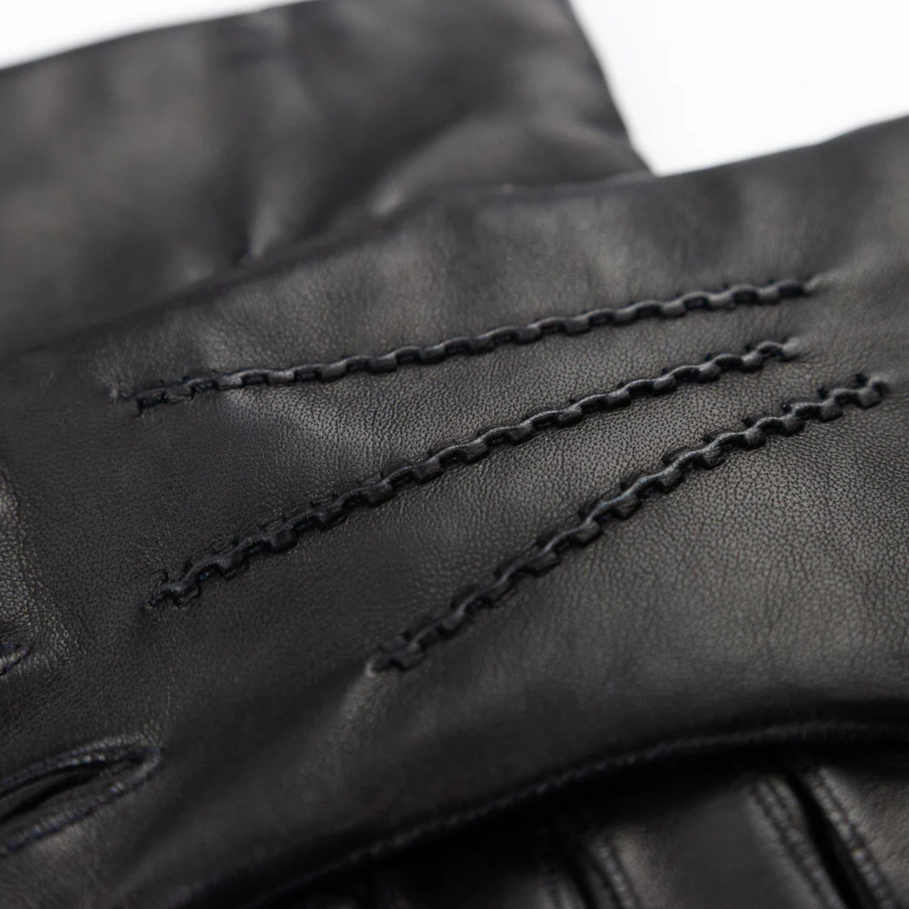 Luxury Black Ladies Pique Gloves - Image 2