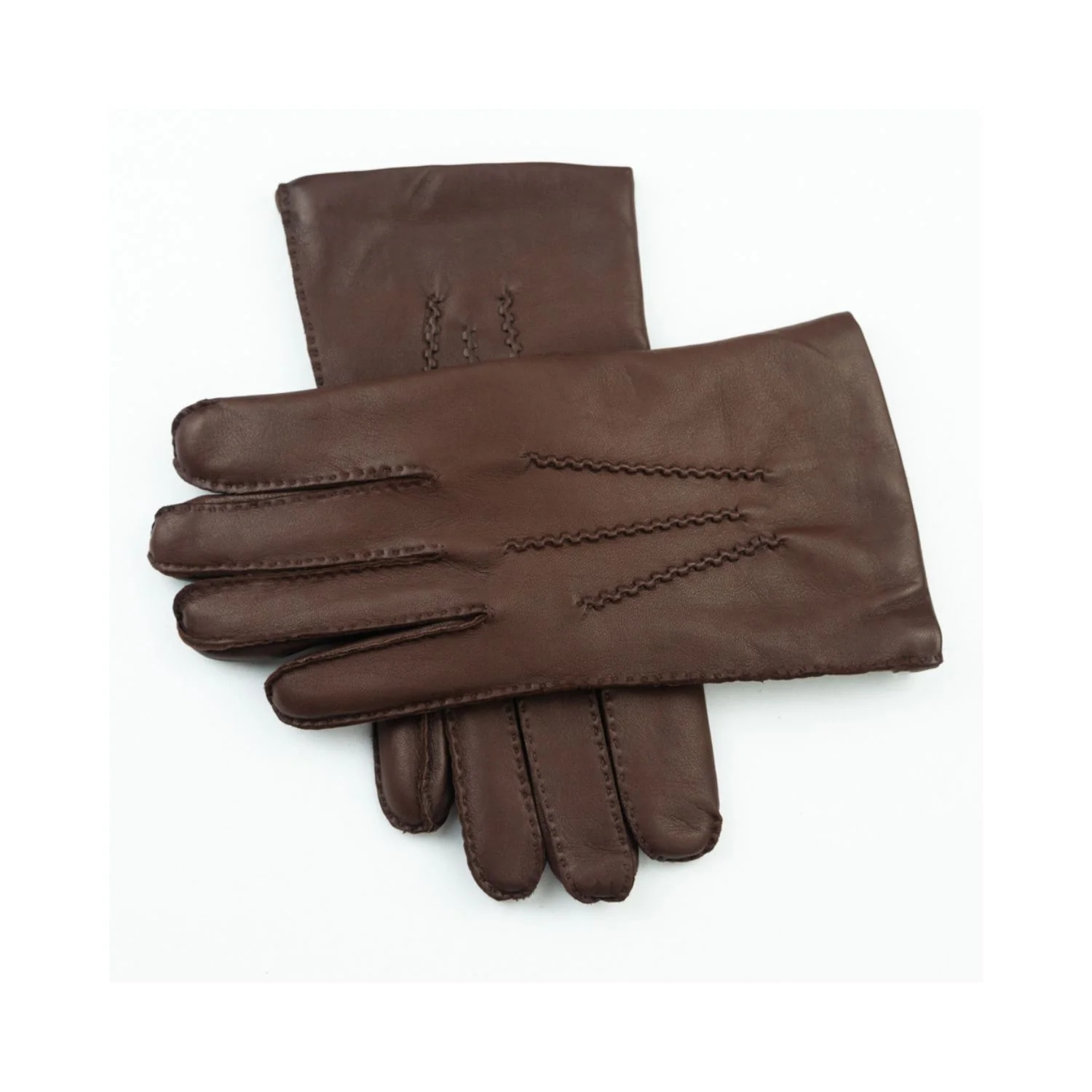 Luxury Dark Brown Gents Classic Handsewn Gloves