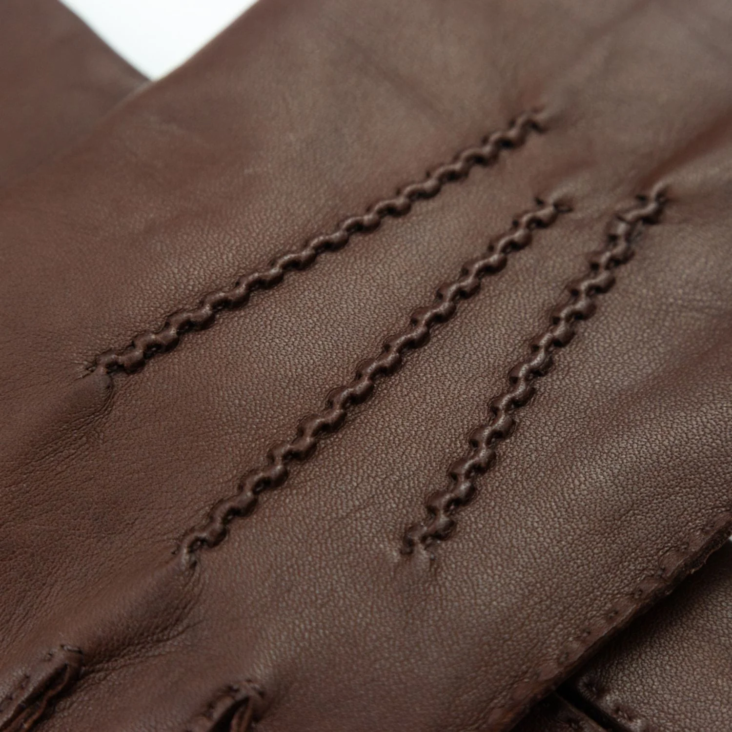 Luxury Dark Brown Gents Classic Handsewn Gloves - Image 2