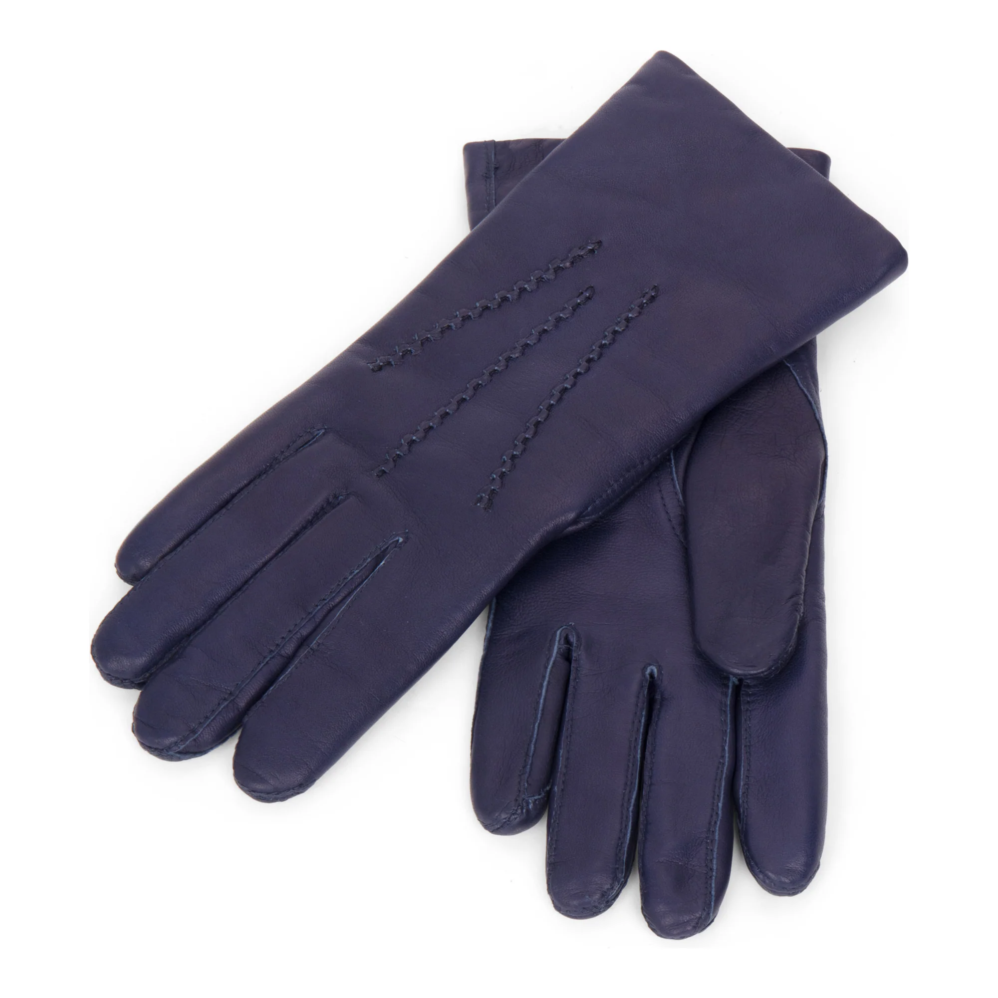 Luxury Navy Ladies Pique Gloves