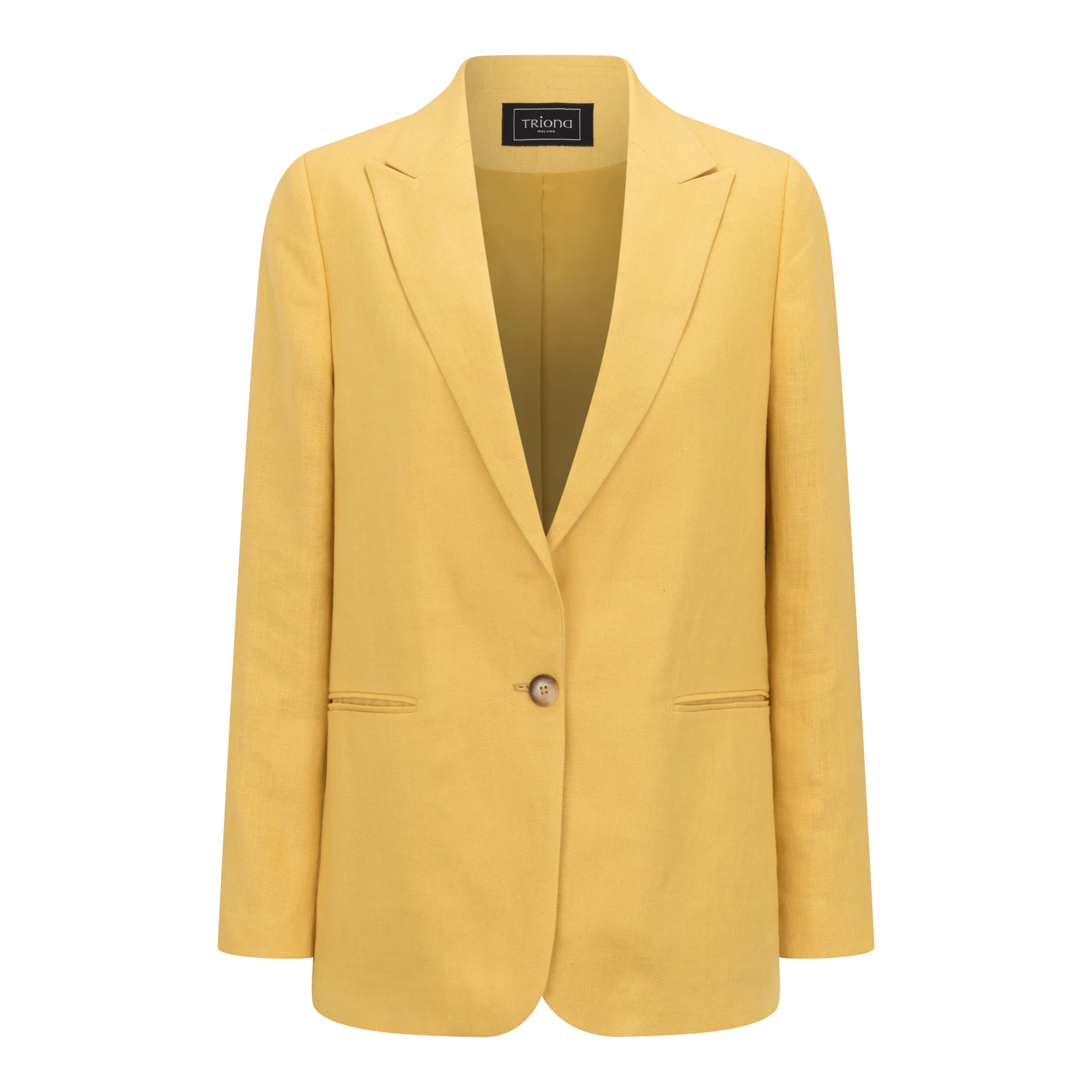 Mustard Cara Irish Linen Blazer - Image 5
