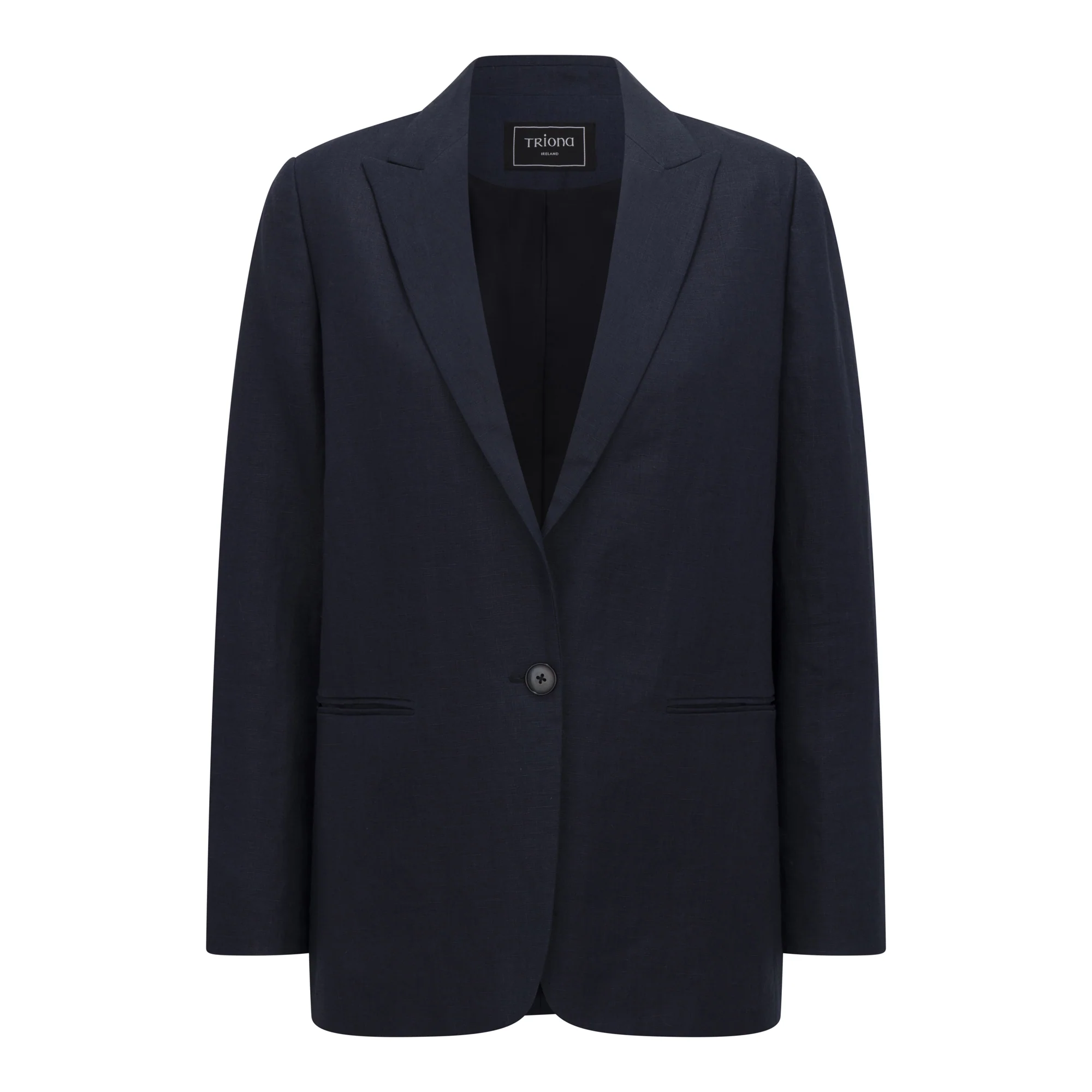 Navy Cara Irish Linen Blazer - Image 4
