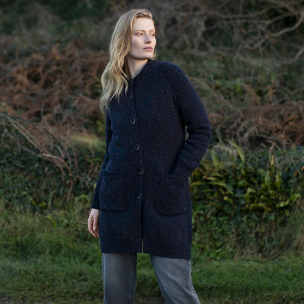 Seabed Long Button Cardigan