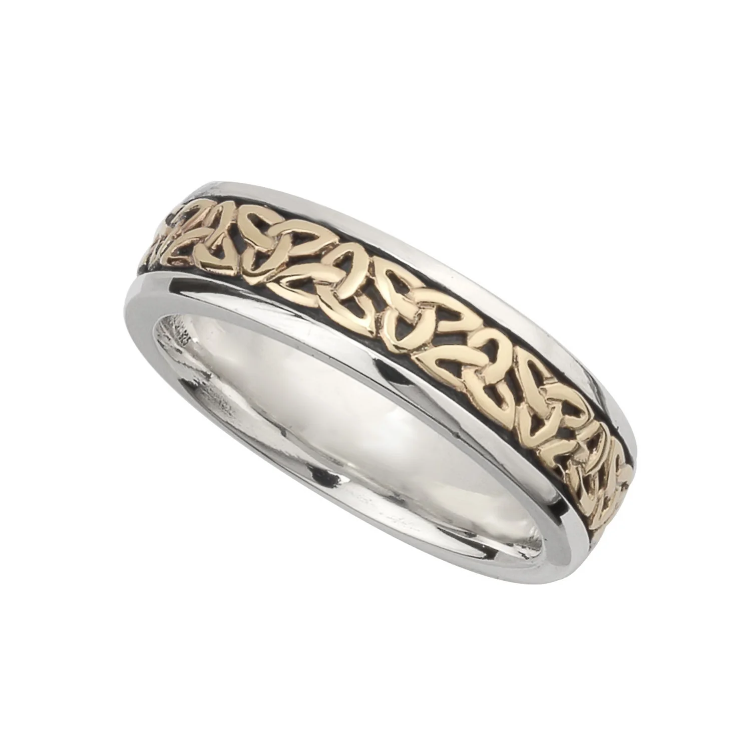 Sterling Silver & 10K Gold Trinity Knot Ring - Image 4