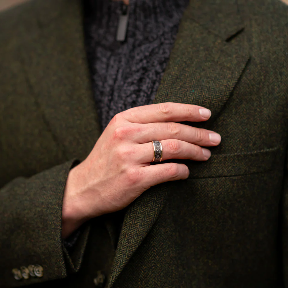 Silver Arda Ring with 10ct Gold