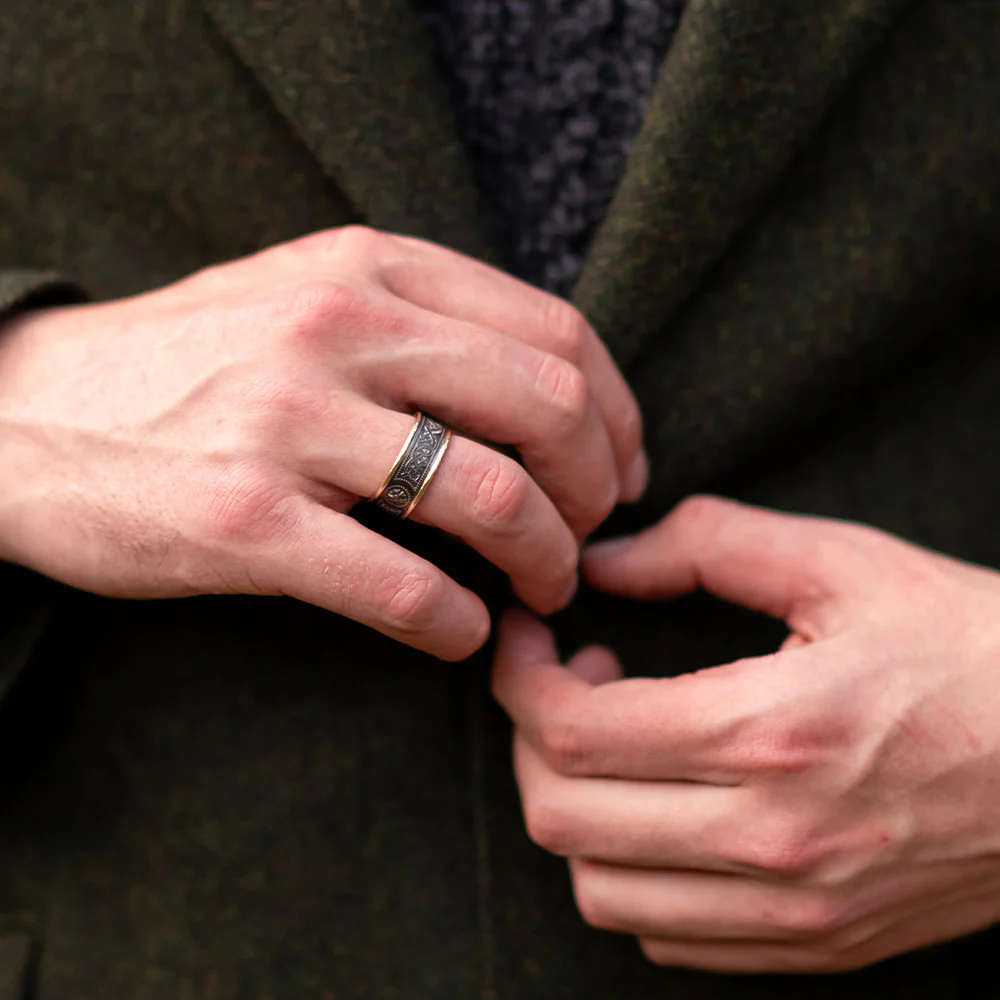 Silver Arda Ring with 10ct Gold - Image 2