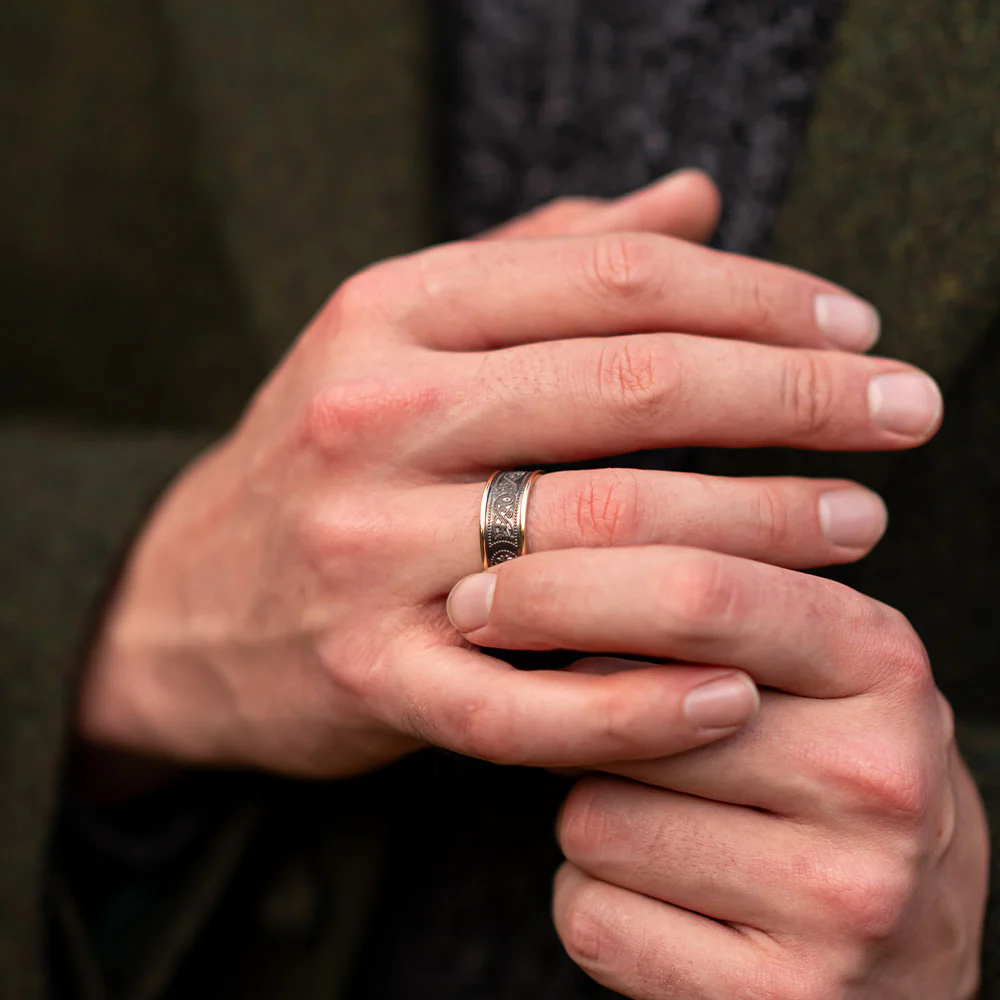 Silver Arda Ring with 10ct Gold - Image 3