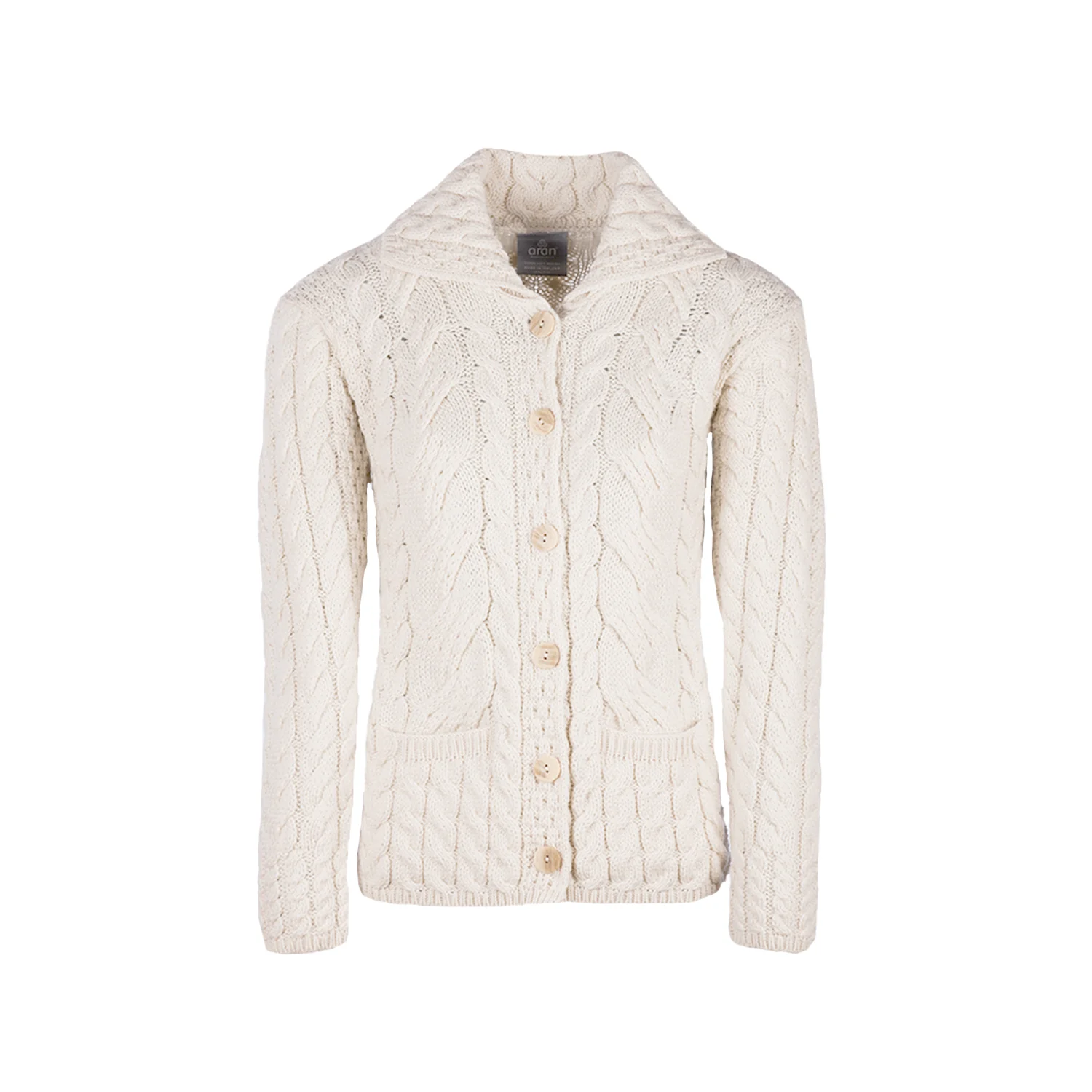 Supersoft Button Cardigan, Natural - Image 3