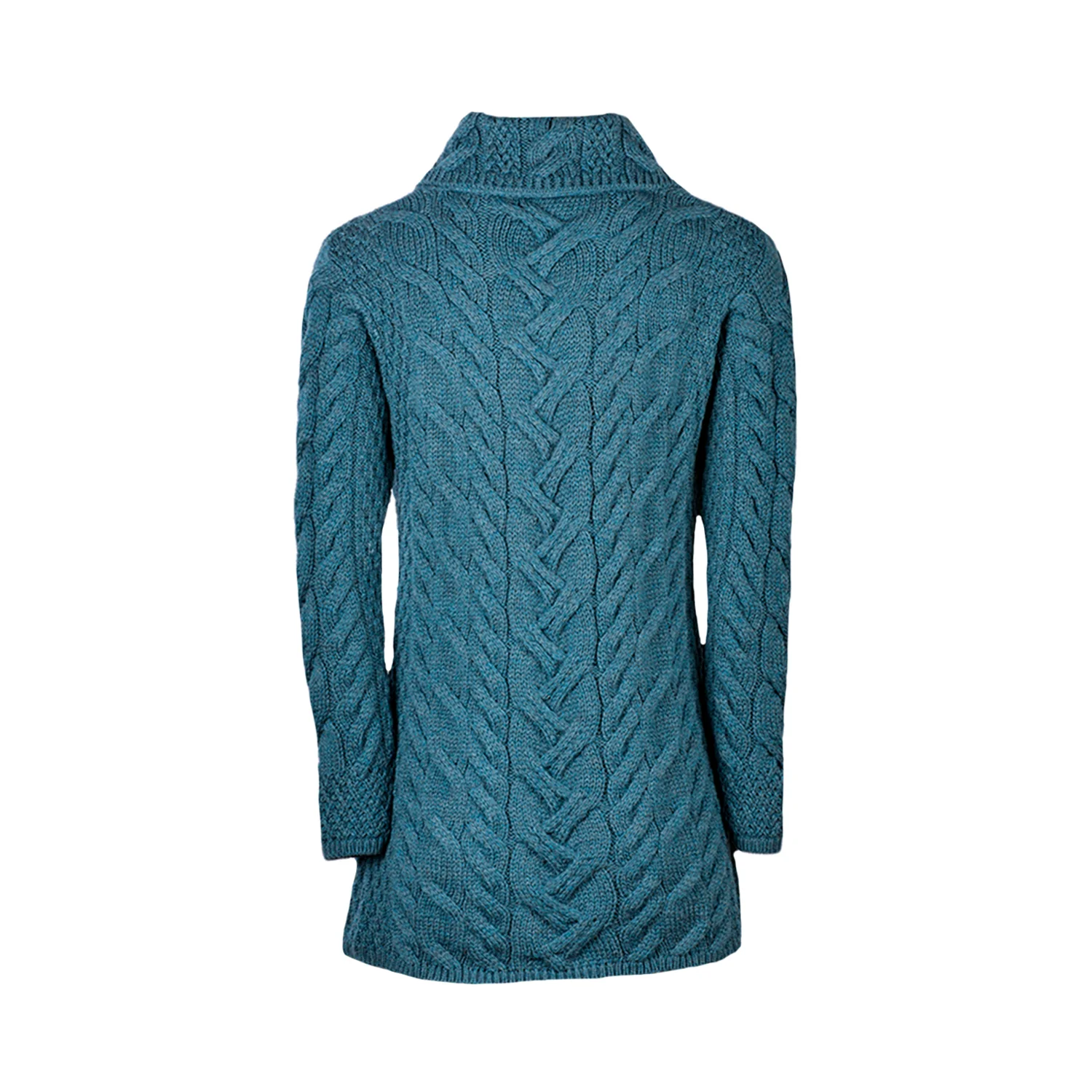 Supersoft Crossover Button Cardigan, Petrol - Image 4