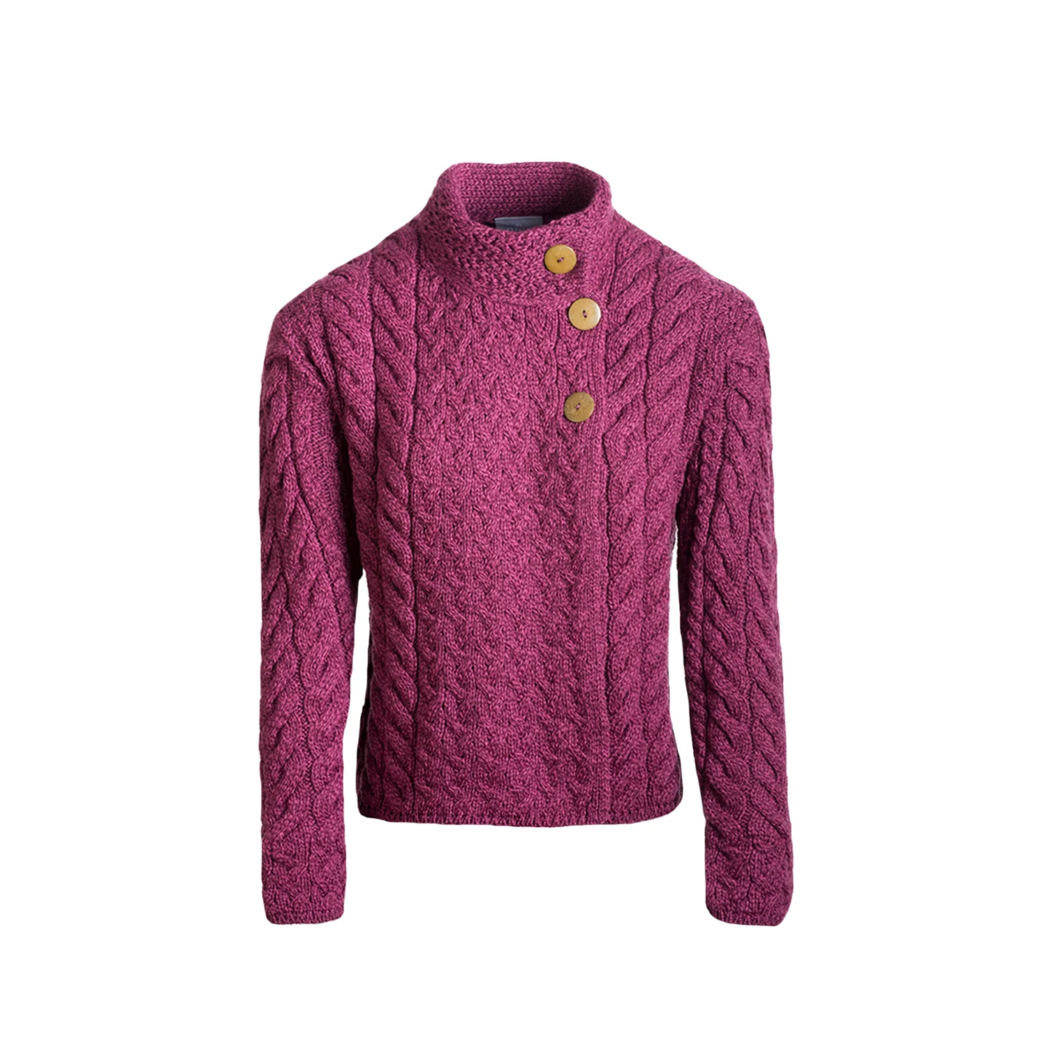 Supersoft Crossover Button Cardigan, Wine - Image 4