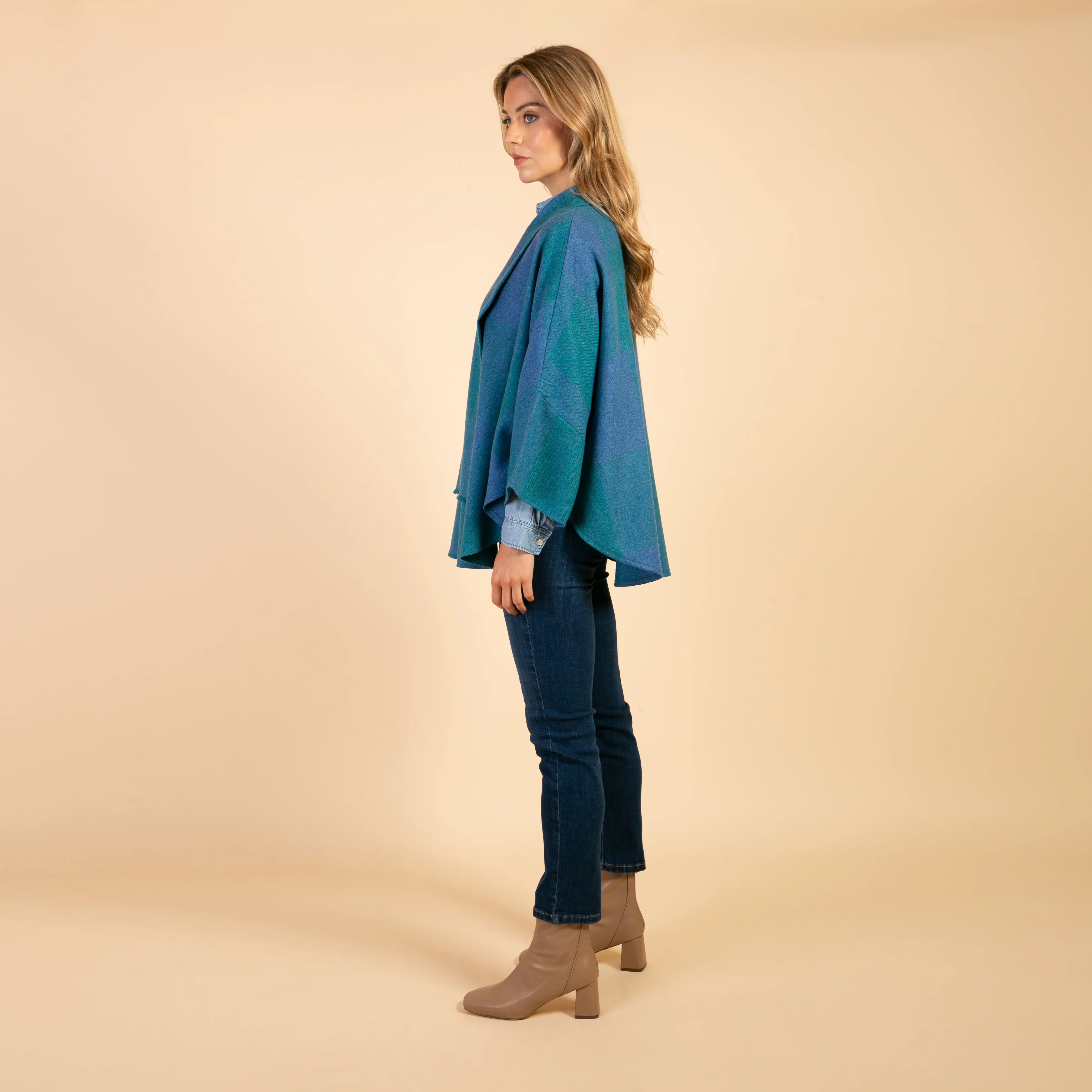 Trisha Cape, Blue & Green Square - Image 4