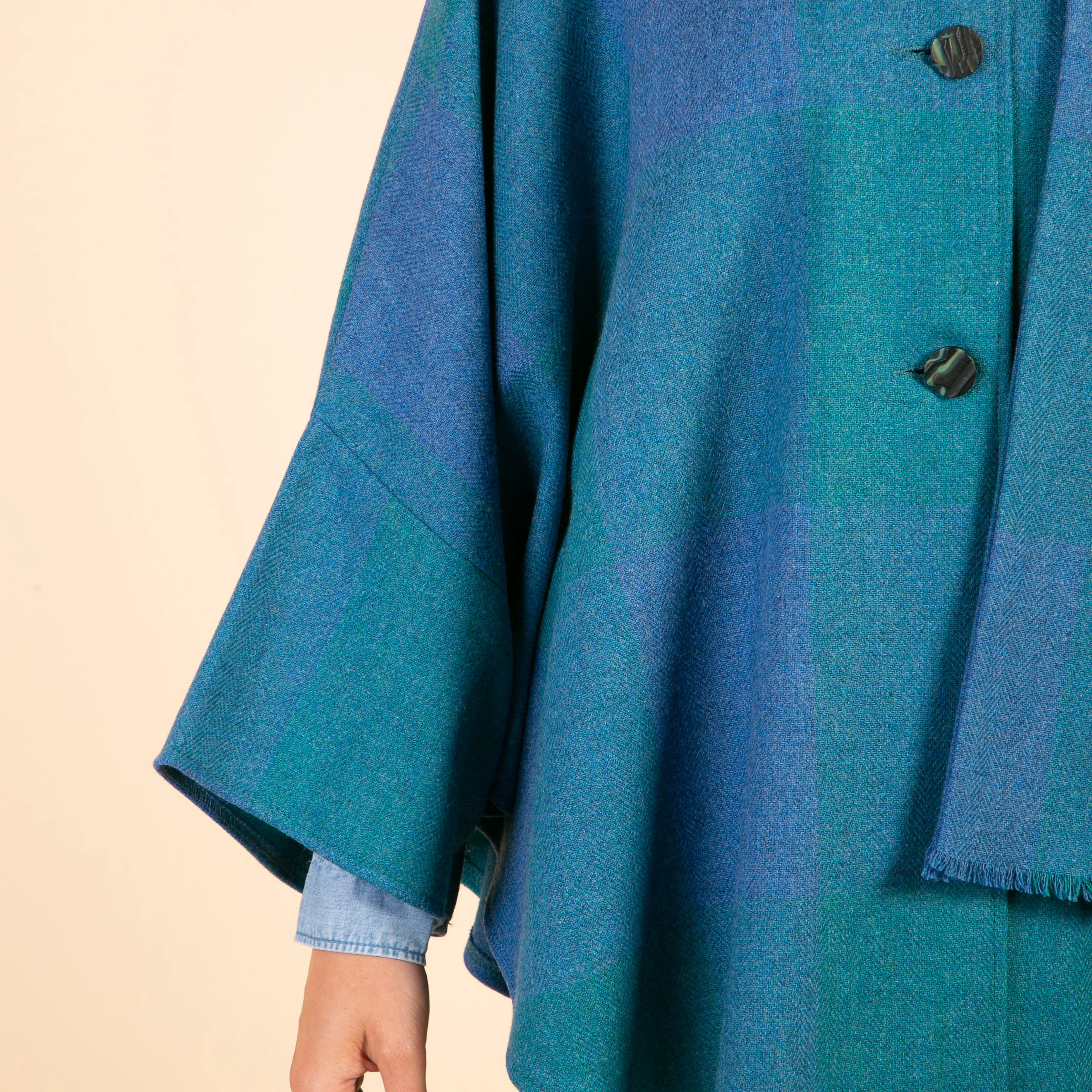 Trisha Cape, Blue & Green Square - Image 6
