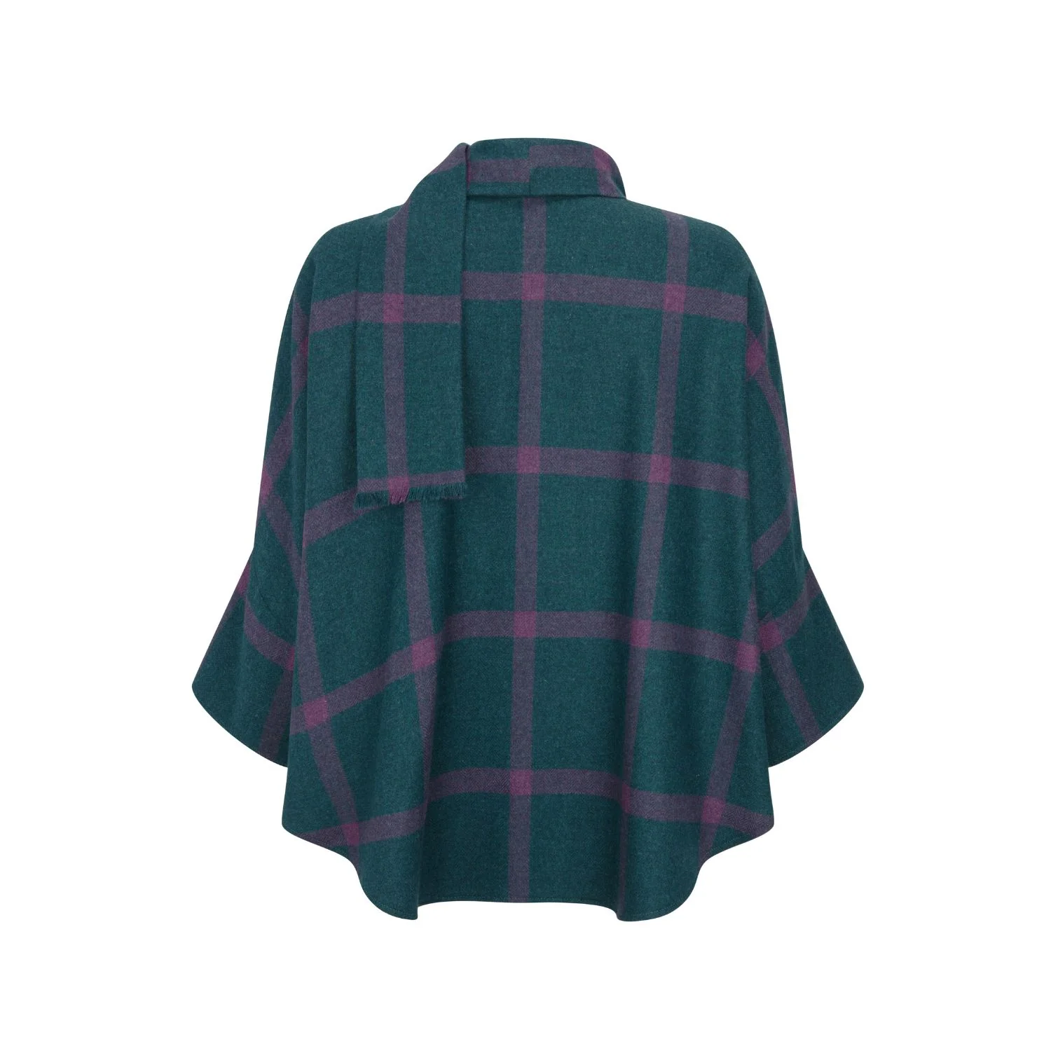 Trisha Cape, Teal & Purple Windowpane - Image 2