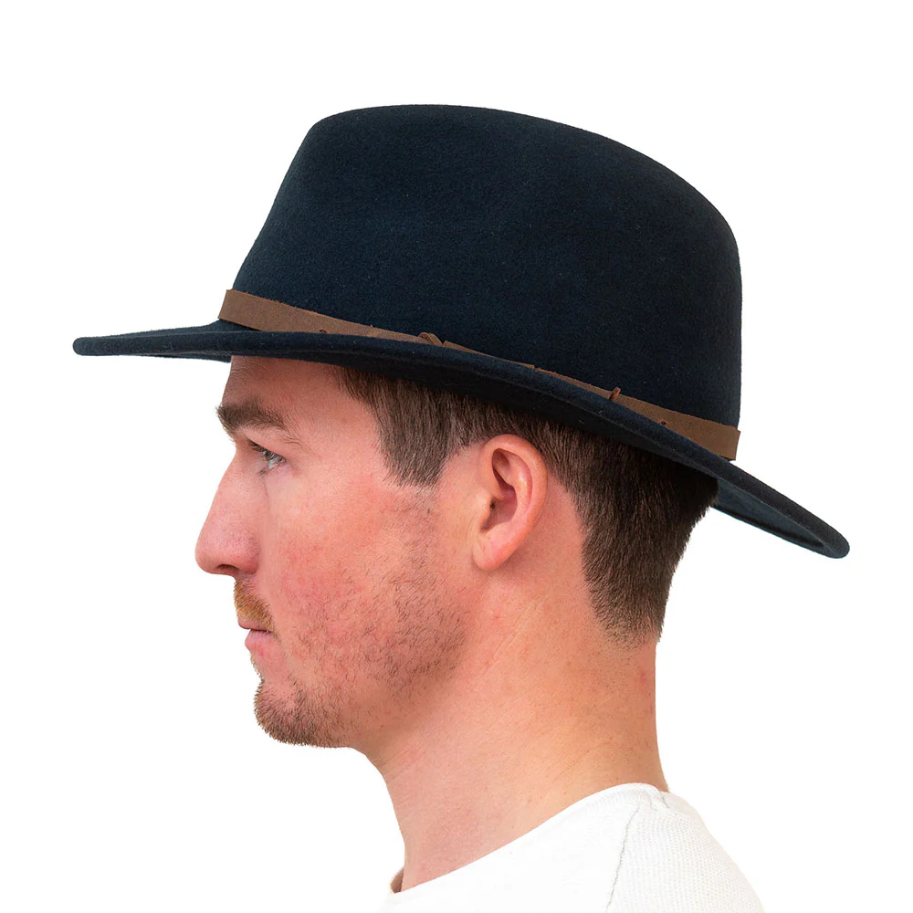 Navy Wool Felt Hat - Image 4
